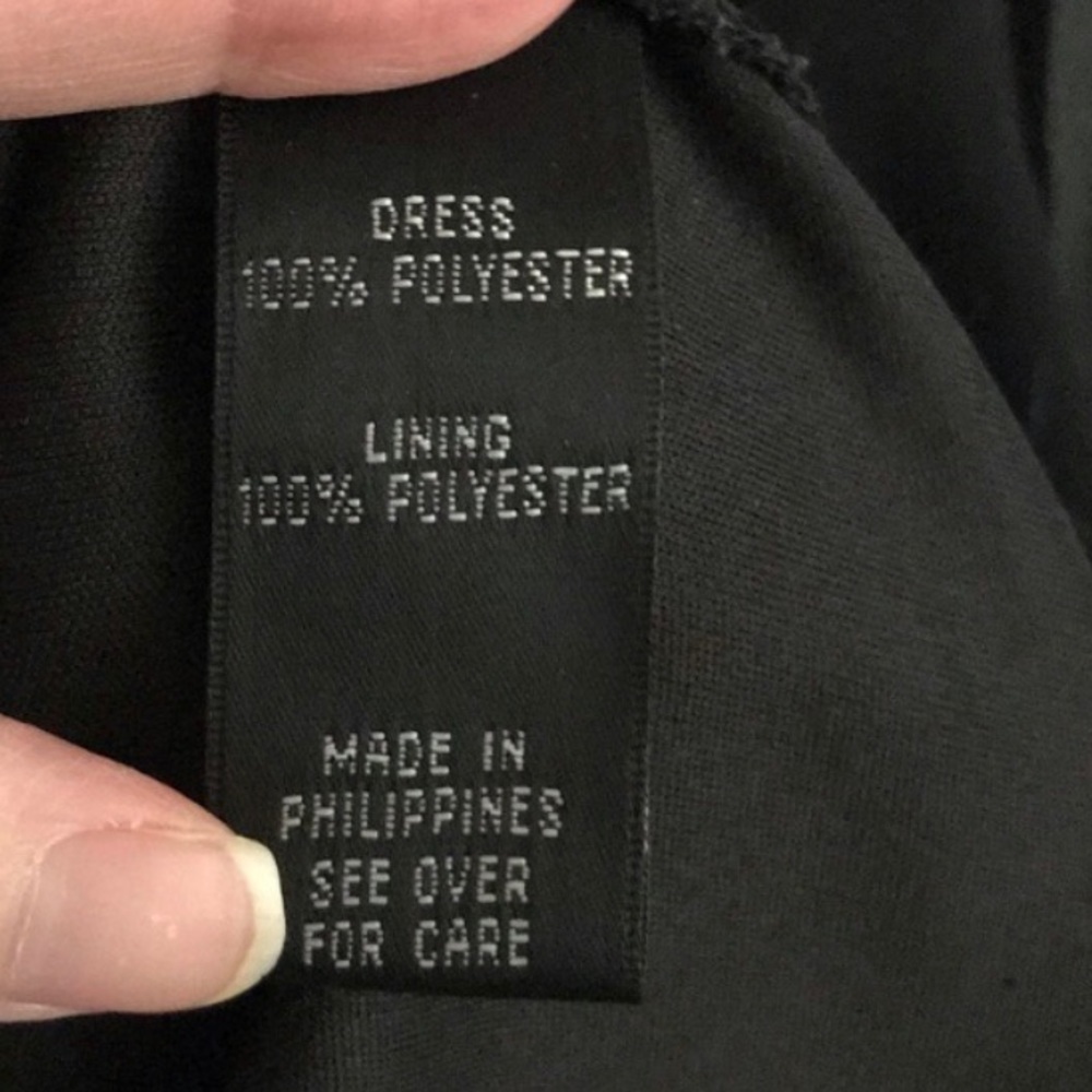 AB Studio Black Dress with Bow and Gathered Waist Size Small - Picture 13 of 14
